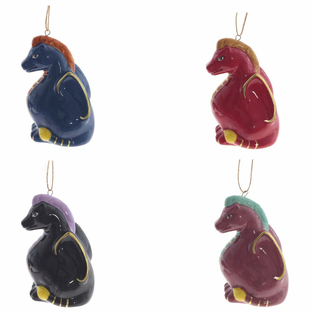 Украшение новогоднее "Дракон" L6 W5 H9 см 4в.