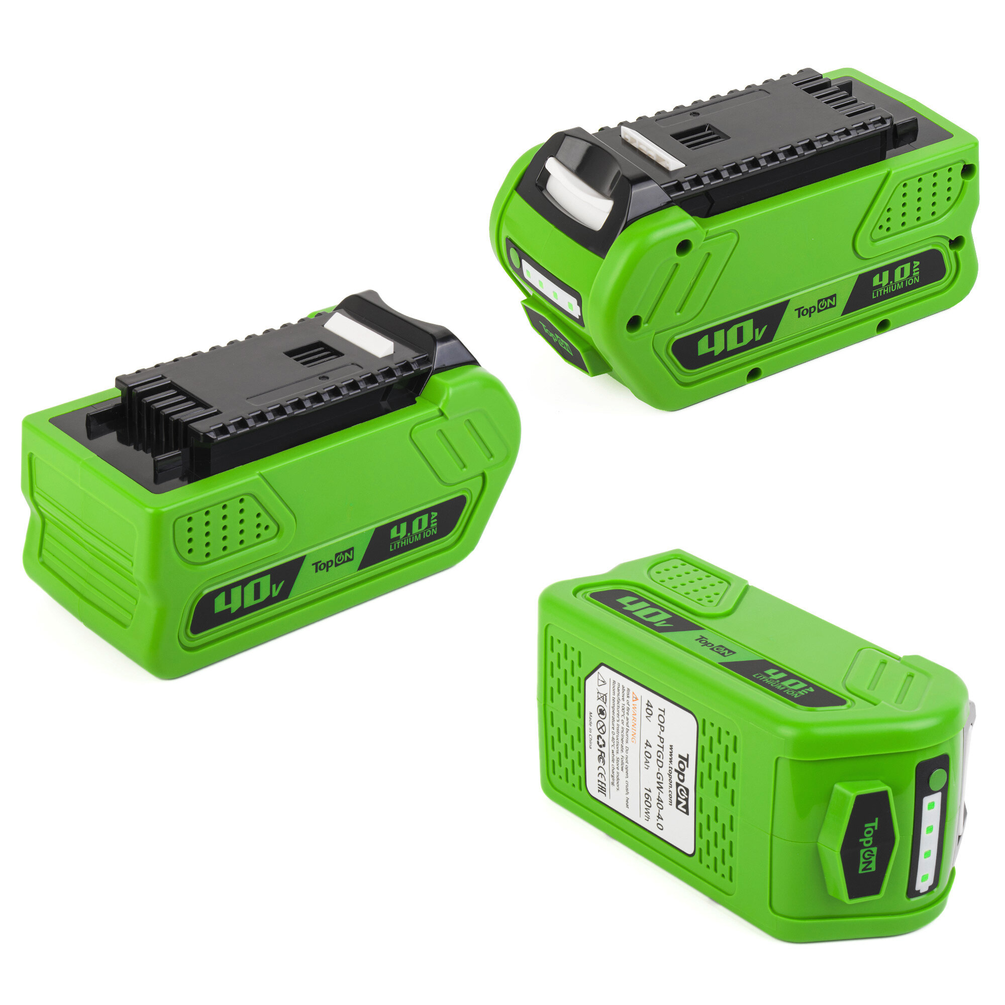 TopON Аккумулятор для Greenworks 40V 4Ah (Li-ion) PN: G40B3