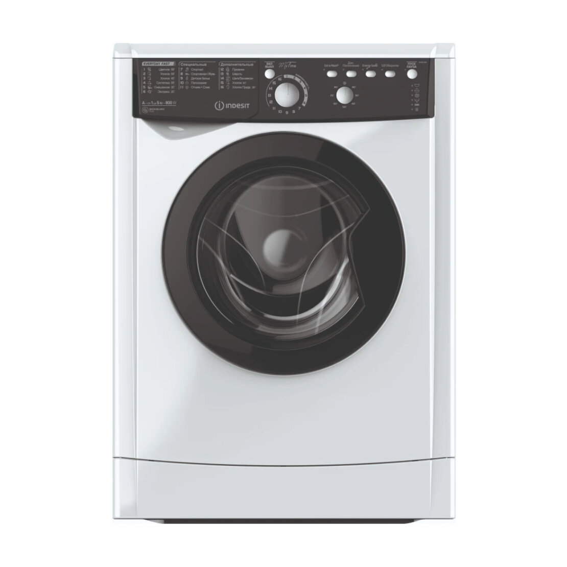 Стиральная машина Indesit EWSB 5085 BK CIS, загрузка до 5 кг, белый