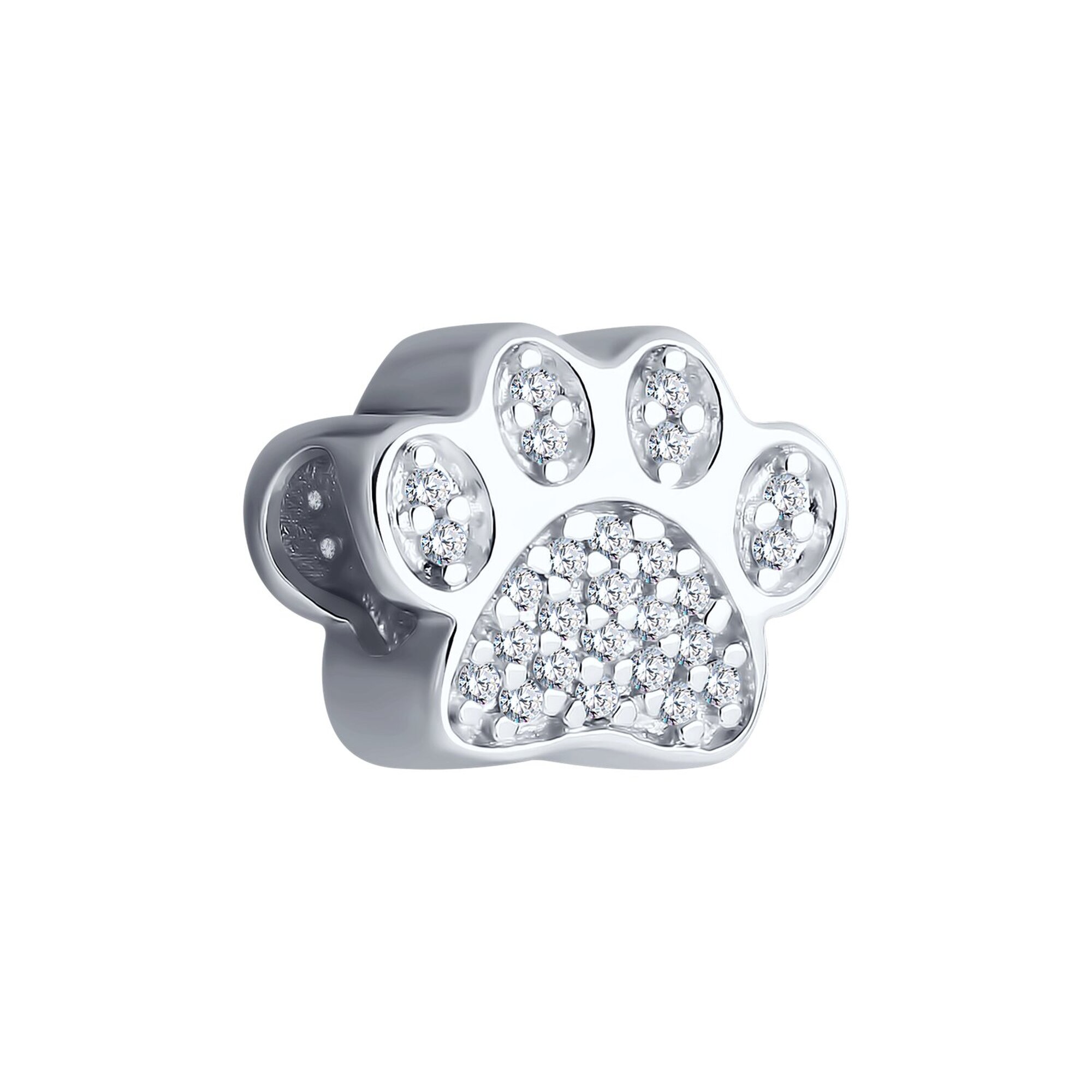 Шарм Diamant online, серебро, 925 проба, родирование, фианит
