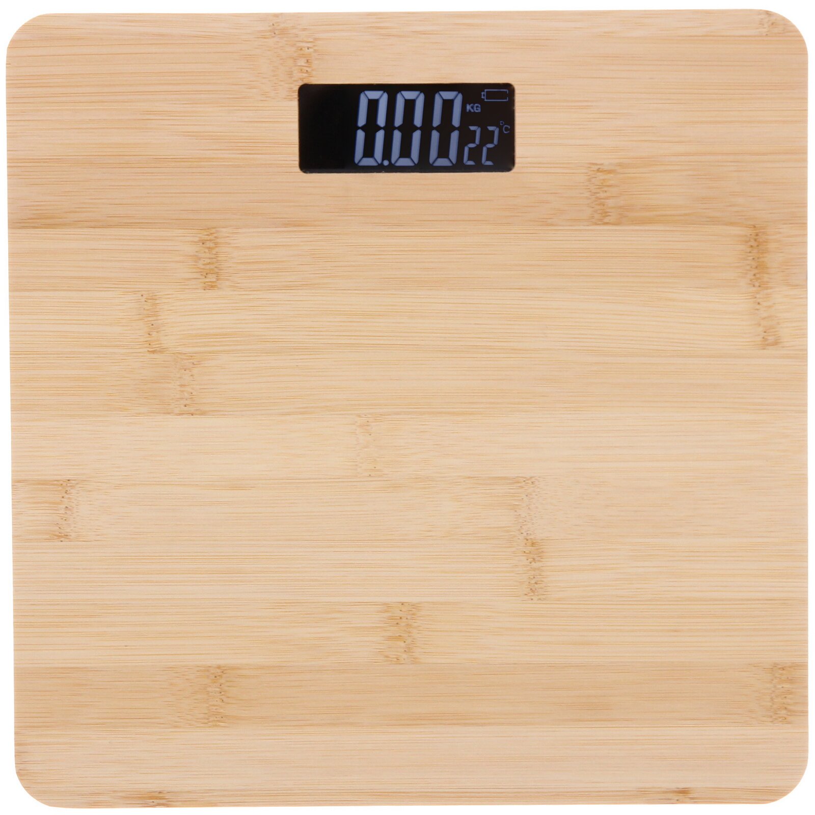Электронные весы напольные «ЭКО» 28х28 см, бамбук, стильный дизайн