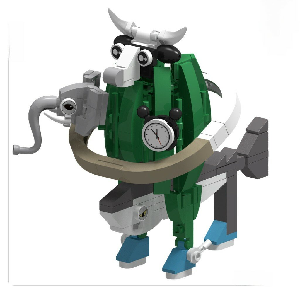 Italiana brainrot строительные блоки с 400 штук для diy креативное строительство для детей стиль c