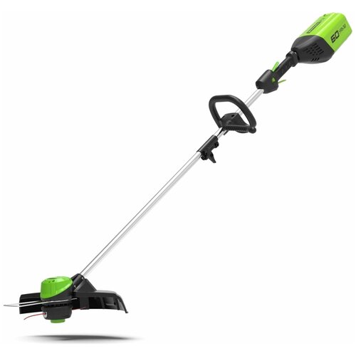 триммер электрический greenworks 2103207 60v 40cm gd60lt 40 см Триммер аккумуляторный Greenworks GD60LTK4, 60V, 40 см, бесщеточный, c АКБ 4Ач и ЗУ