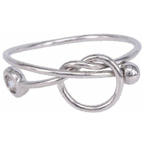 фото Кольцо бижутерное петелька (безразмерное, бижутерный сплав, серебристый) 6-56507 otokodesign