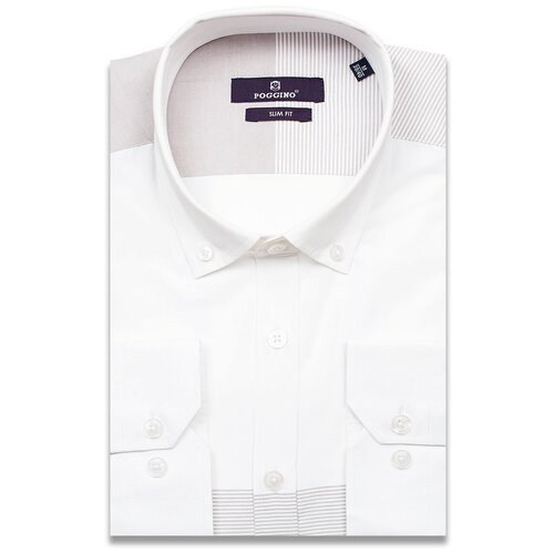 Рубашка Poggino 7013-003 цвет белый размер 52 RU / XL (43-44 cm.)