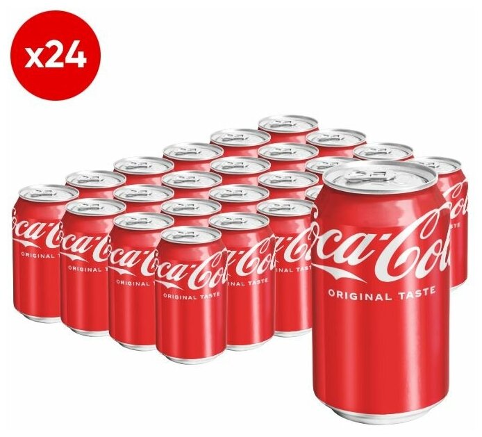 Газированный напиток Coca-Cola (кока кола) 330 мл (Европа) жб / 24 шт - фотография № 4