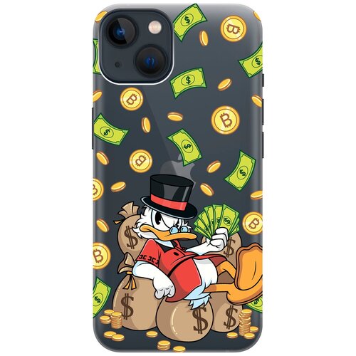 Силиконовый чехол на Apple iPhone 14 / Эпл Айфон 14 с рисунком Rich Scrooge силиконовый чехол на apple iphone 14 эпл айфон 14 с рисунком rich scrooge soft touch синий