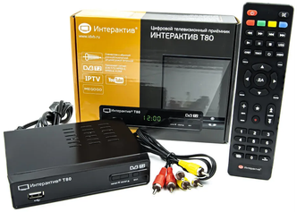 Цифровая ТВ приставка Интерактив DVB-T80 (черный)