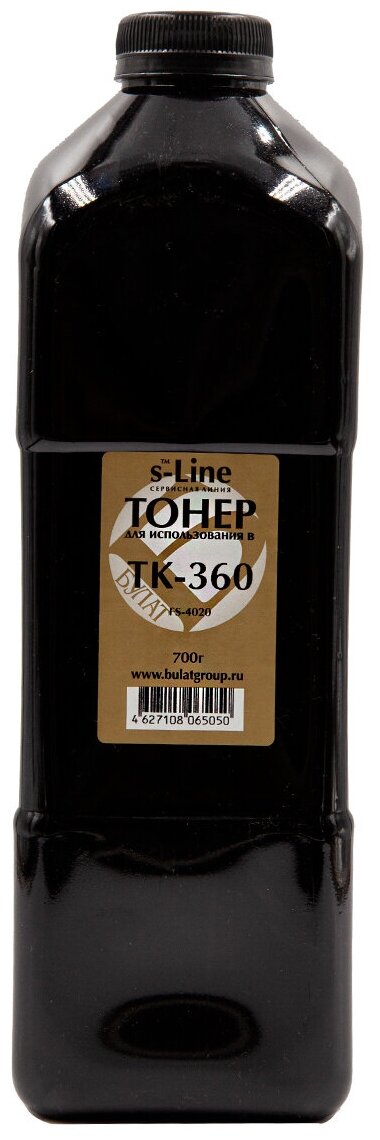 Тонер булат s-Line TK-360 для Kyocera FS-4020 (Чёрный, банка 700 г)