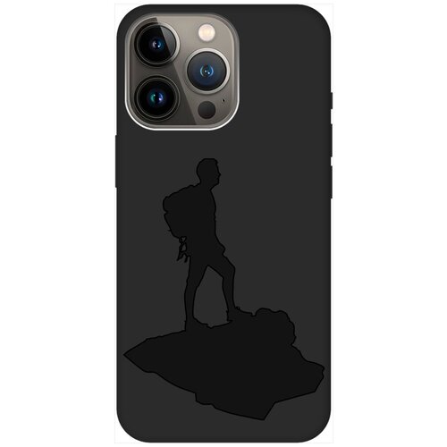 Силиконовый чехол на Apple iPhone 14 Pro Max / Эпл Айфон 14 Про Макс с рисунком Trekking Soft Touch черный силиконовый чехол на apple iphone 14 эпл айфон 14 с рисунком trekking soft touch черный