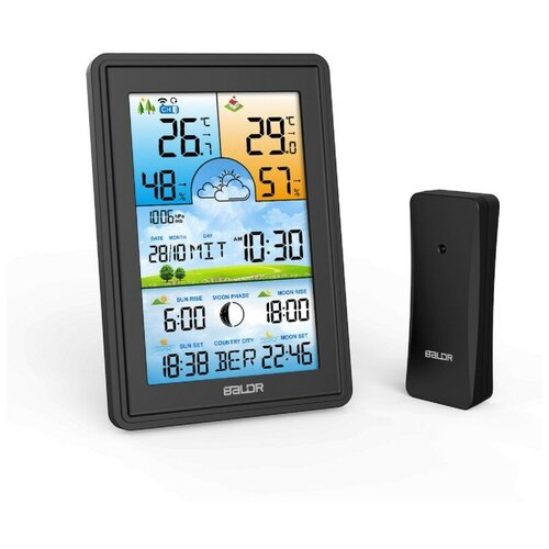 BALDR B0360WST2H2PR-V2 многофункцциональная беспроводная метеостанция с цветным дисплеем черный 379000₽
