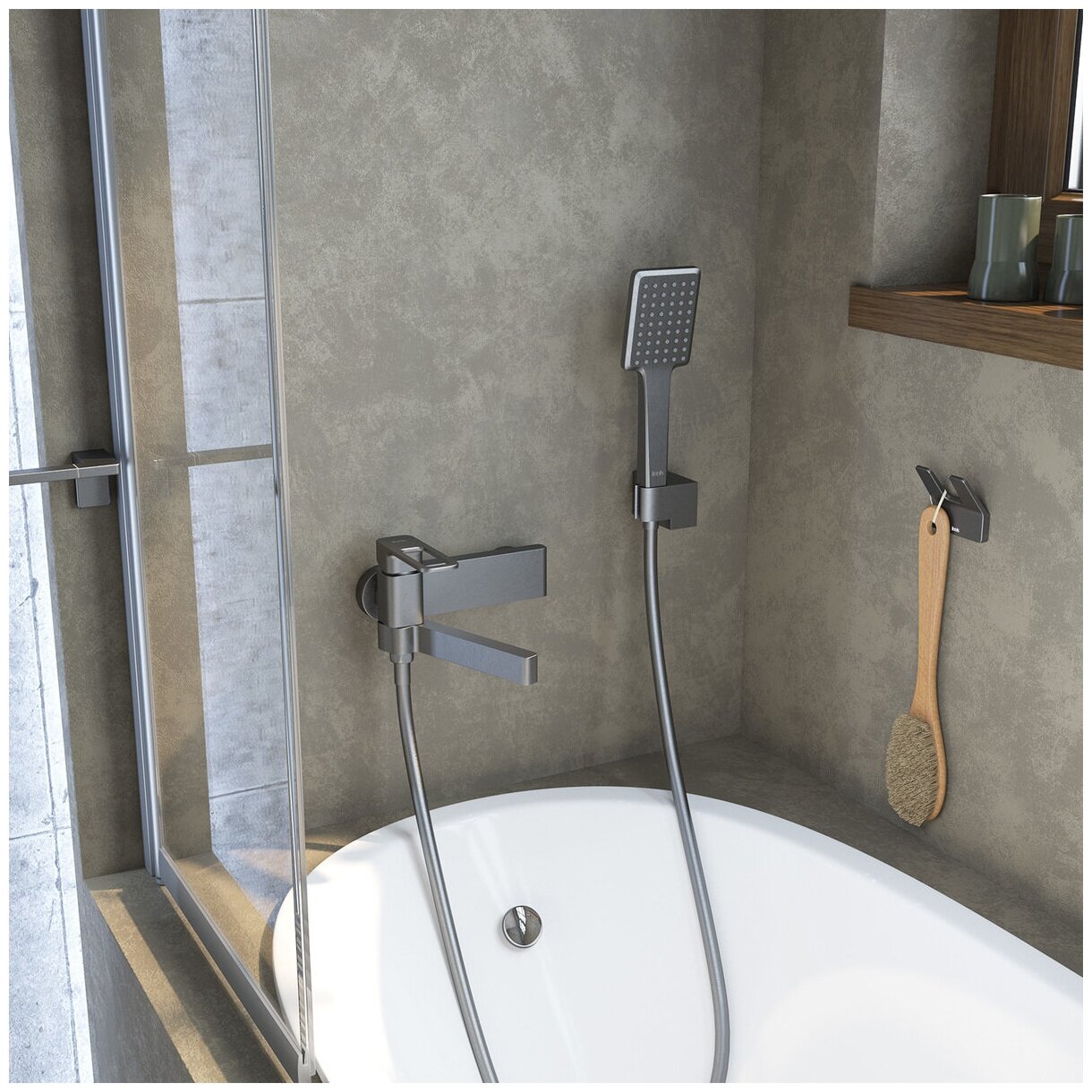 Смеситель для ванны IDDIS Slide SLIGM00i02 графит