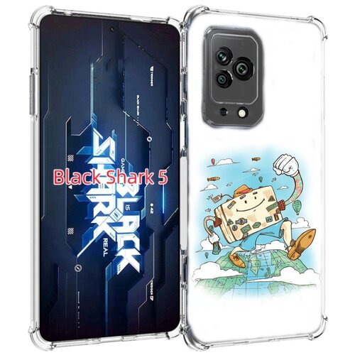 Чехол MyPads Счастливый чемодан для Xiaomi Black Shark 5 задняя-панель-накладка-бампер чехол mypads счастливый чемодан для xiaomi 12 lite задняя панель накладка бампер