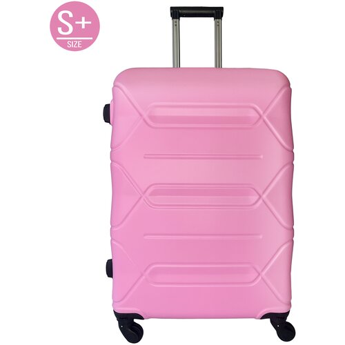 фото Чемодан, размер (s+), 50 л, ударопрочный abs пластик, кодовый замок. цвет розовый твой чемодан