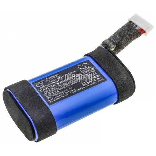 аккумулятор cameronsino cs jbp400sl для акустики jbl partybox on the go 7 4v 3000mah Аккумуляторная батарея (АКБ) CameronSino CS-JBP400SL для беспроводной музыкальной колонки JBL PartyBox On-The-Go, 7.4В, 3000мАч, Li-Ion