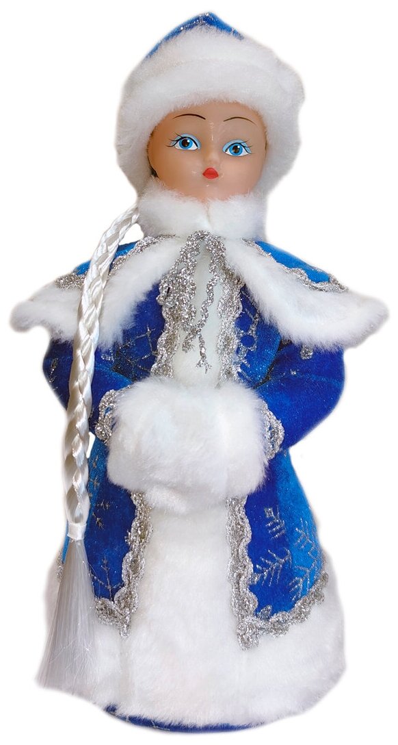 Игрушка-кукла под Ёлку Коломеев Снегурочка голубая 35 см Снегурочка под елку