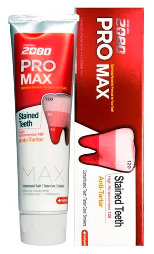 Зубная паста Максимальная защита, 125 гр/ Pro Max Stained Teeth, Dental Clinic 2080 (Дэнтал Клиник)