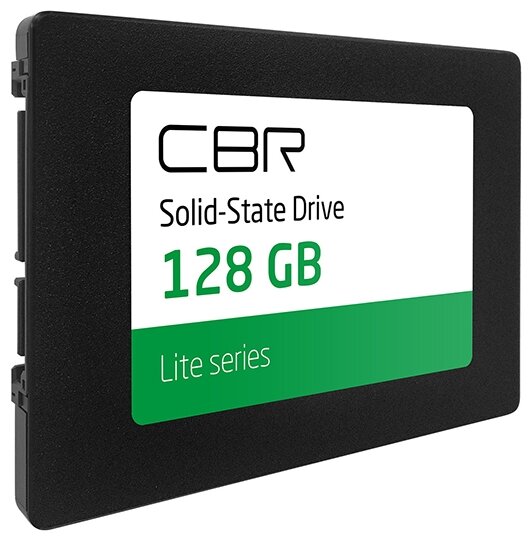 Cbr SSD-128GB-2.5-LT22, Внутренний SSD-накопитель, серия "Lite", 128 GB, 2.5", SATA III 6 Gbit s, SM2259XT, 3D TLC NAND, R W speed up to 550 520 MB s, TBW TB 64