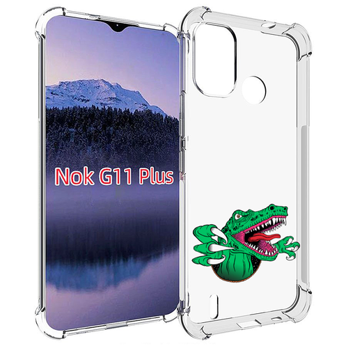 Чехол MyPads крокодил для Nokia G11 Plus задняя-панель-накладка-бампер
