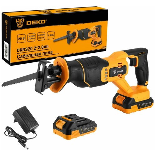 Аккумуляторная сабельная пила Deko Dkrs20 20 В 2х20 Ач 063-4253 781200₽
