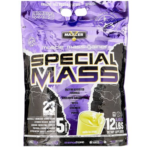 Гейнер Maxler Special Mass Gainer, 5450 г, ванильное мороженое