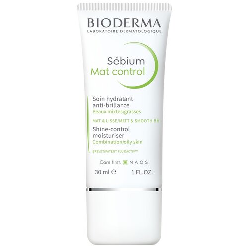 Bioderma Матирующее средство Sebium Mat Control, 30 мл матирующее средство для чувствительной смешанной или жирной кожи bioderma sebium mat control shine control moisturizer 30 мл