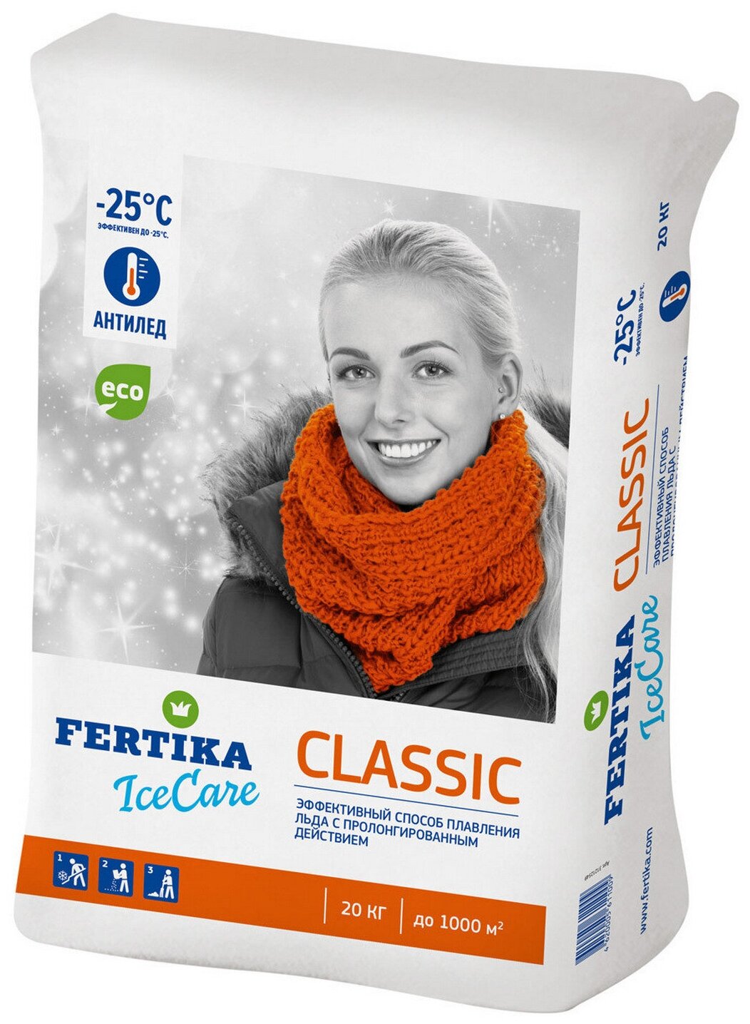 Противогололёдное средство Фертика (Fertika) Ice Care Classic 20 кг - фотография № 3