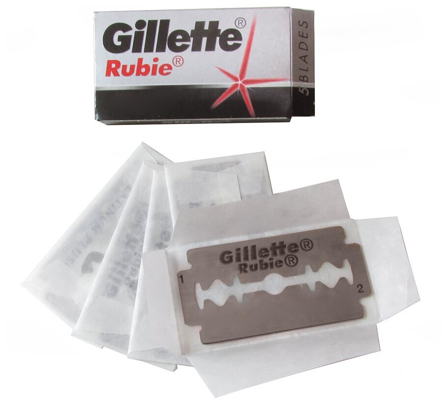 Сменные двусторонние лезвия Gillette Rubie, 5 шт. - фото №2