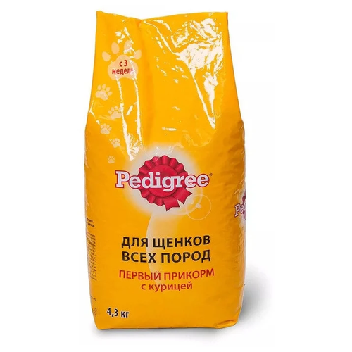 Корм сухой Pedigree Первый Прикорм для щенков всех пород, с курицей 4.3 кг