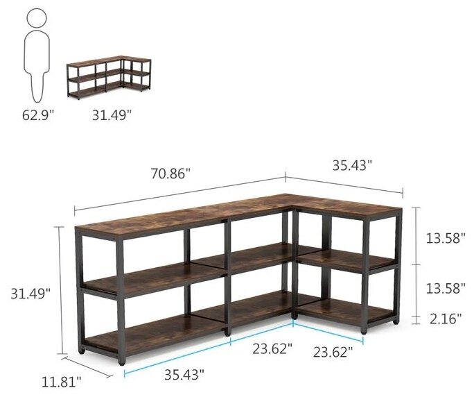 Консольный стол для дома и офиса в стиле лофт Модель 8