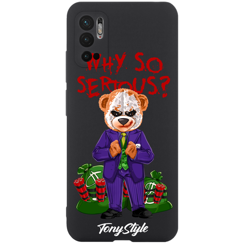 Черный силиконовый чехол для Xiaomi Redmi Note 10T Tony Style Why so serious черный силиконовый чехол для xiaomi redmi note 10 pro tony style why so serious