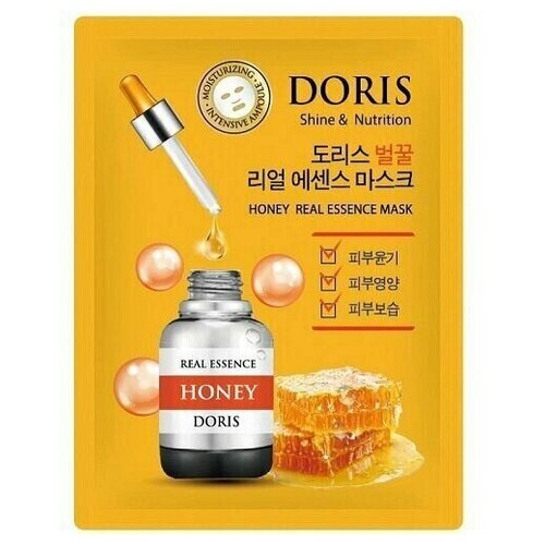 Тканевая маска для лица с экстрактом мёда Jigott Doris Honey Real Essence Mask, 25 мл