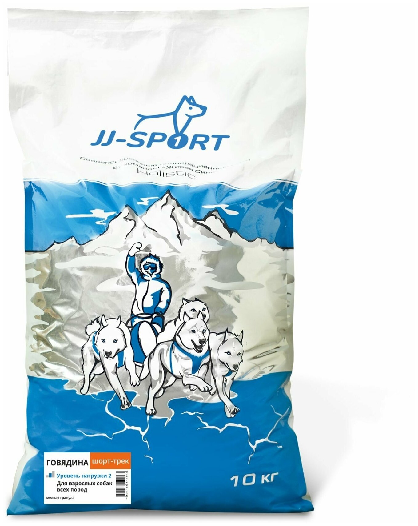Живая Сила JJ-SPORT шорт-трек сухой корм для взрослых собак всех пород с говядиной мелкая гранула 10 кг