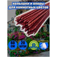 Колышки садовые опоры композитные кустодержатель длина 60 см, диаметр 6 мм, 20 шт. в упаковке