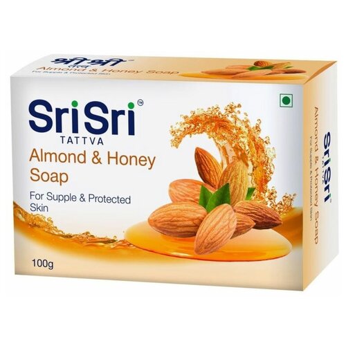 Аюрведическое Миндально- медовое мыло 100 гр Sri Sri Tattva индия 247₽
