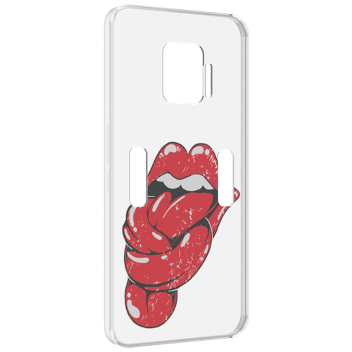 Чехол MyPads яркие губы с языком для ZTE Nubia Red Magic 7 Pro задняя-панель-накладка-бампер
