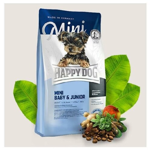 Happy Dog Mini Baby&Junior 4кг х 2шт птица 1-9 мес. для мелких пород собак