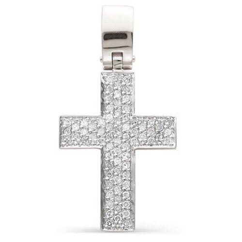 крест даръ крест из белого золота с бриллиантами 202620 Крестик АЙМИЛА, белое золото, 585 проба, бриллиант