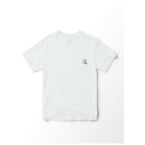 фото Футболка мужская белая из хлопка минимализм minimal trend нарвал - 49 ttp будь на стиле!