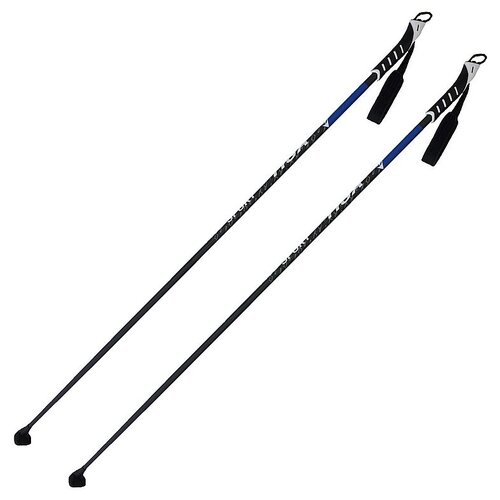 Лыжные палки Tisa Sport Carbon, 145 см, черный/синий