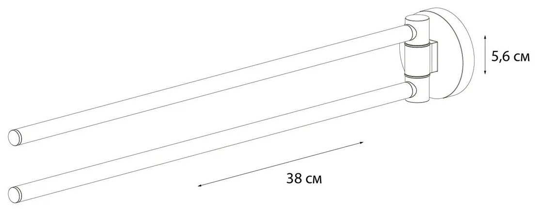 Полотенцедержатель рога Fixsen Hotel 2-ой, FX-31002A