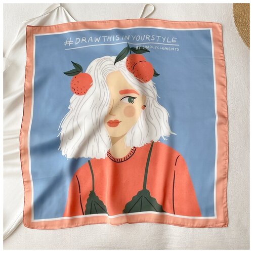 фото Шарф платок с принтом не определен