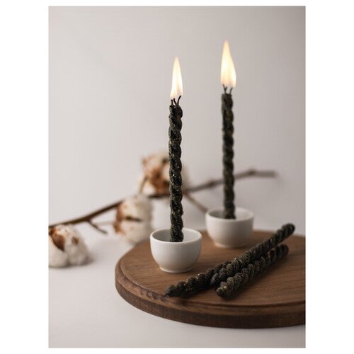 Свечи восковые/цветные свечи/черные свечи/скрутки черные/с травами/магические свечки/чистка