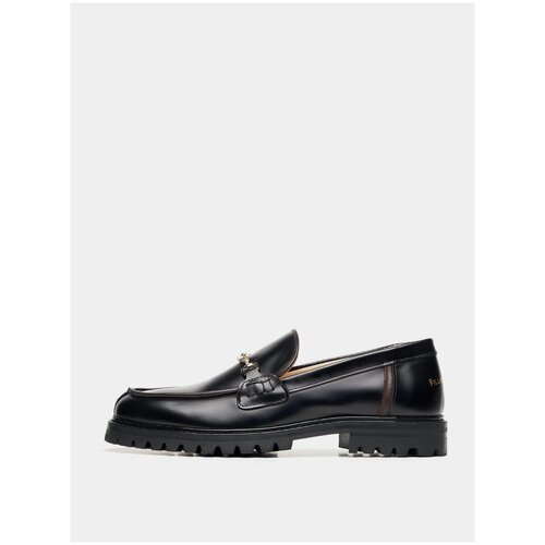 фото Лоферы filling pieces loafer polido, черный, 44 eu