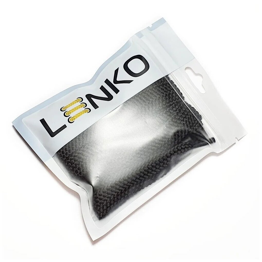 Шнурки LENKO широкие черные плоские 140 см, 15 мм - фотография № 4