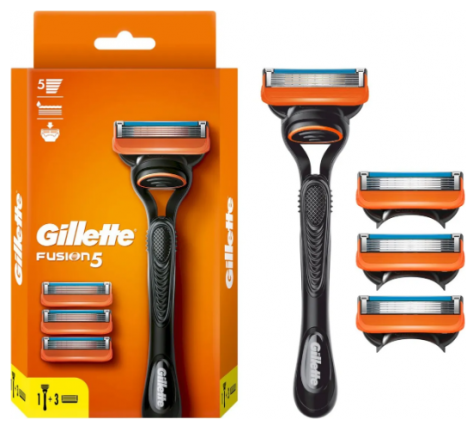 Бритвенный станок Gillette Fusion5, с 4 сменными кассетами