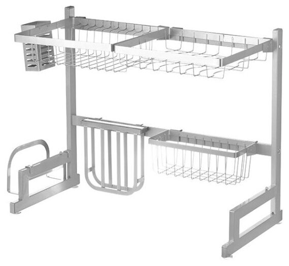 Органайзер-полка кухонный EL Casa серебристый, 65х31,5х52,5 см
