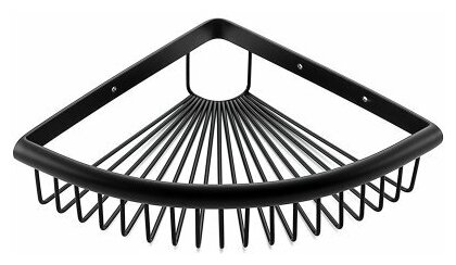 фото Полка-решетка для ванной Frap F352-6 угловая черная