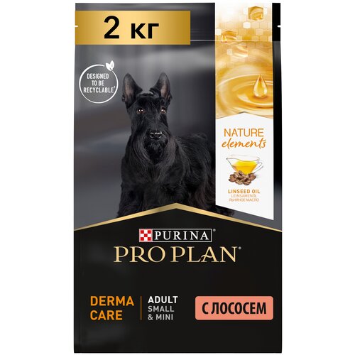 Сухой корм Pro Plan® Nature Elements для взрослых собак мелких и карликовых пород, с высоким содержанием лосося, Пакет, 2 кг