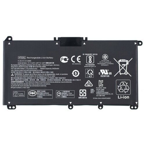 аккумулятор батарея ht03xl для hp pavilion 17 by 15 da0151ur 15 db0000ur 15 db0379ur 15 da0191ur 15 db0337ur и др 11 55v 3630mah 41 9wh Аккумулятор / батарея HT03XL для HP Pavilion 17-by , 15-da0151ur, 15-db0000ur, 15-db0379ur, 15-da0191ur, 15-db0337ur и др. / 11,4V 3420mAh 39Wh